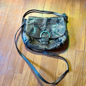 Snakeskin Coach Crossbody Bag